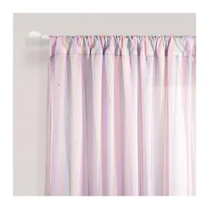 Lush Decor Rainbow Sheer With Lining Rainbow/White 38x63