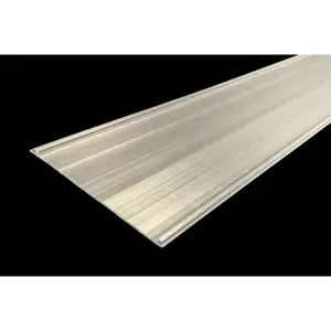 Fluorolite Plastics F-0418 Clear Ribbed Acrylic Under Cabinet Light Cover Replacement 5 1/4" Width Clear Prismatic LED WRAPAROUND DIFFUSER FOR 2 LIGHT WRAP AROUND SERIES Made in USA