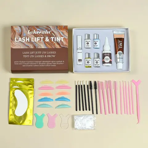 Eyelash Lift & Tint Kit Waterproof Eyelash Perming & Dyeing Kit for Lashes & Brows, Professional Makeup Kit for Women & Girls, Makeup Sets