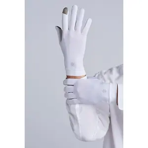 Unisex Gannett Full Finger Gloves | White