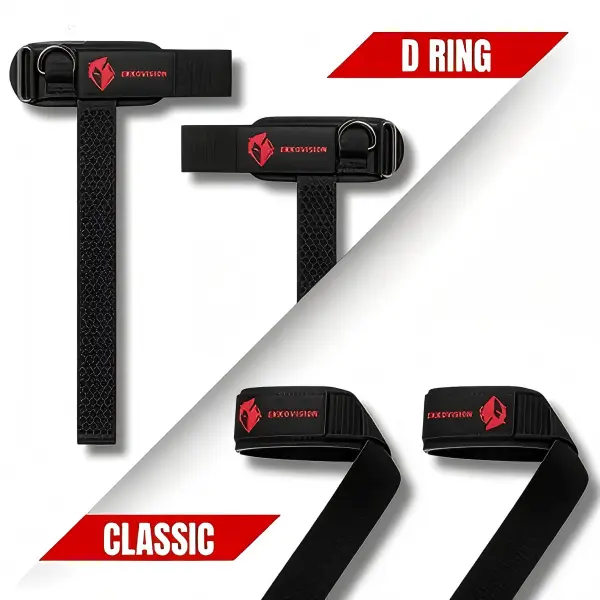 D-Ring Weight Lifting Straps, Soft Neoprene Padded Anti-Slip Cotton Gym Wrist Grips, Adjustable Wrist Support Bands for Deadlift, Rowing, Crossfit & Full Body Strength Training, Unisex for Men and Women