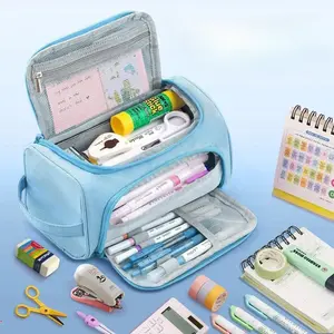 Stylish Portable Pencil Case, Multi-Functional Stationery Organizer, Durable and Convenient Design, Perfect for Daily Use, Office Supplies
