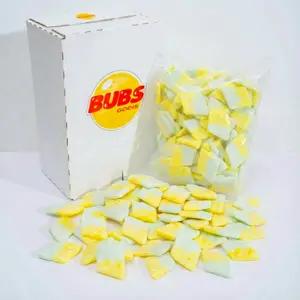 Bubs Sour Tutti Frutti Rhombs Swedish Candy- 1 BIG BULK BOX - 5.72 lb - Vegan