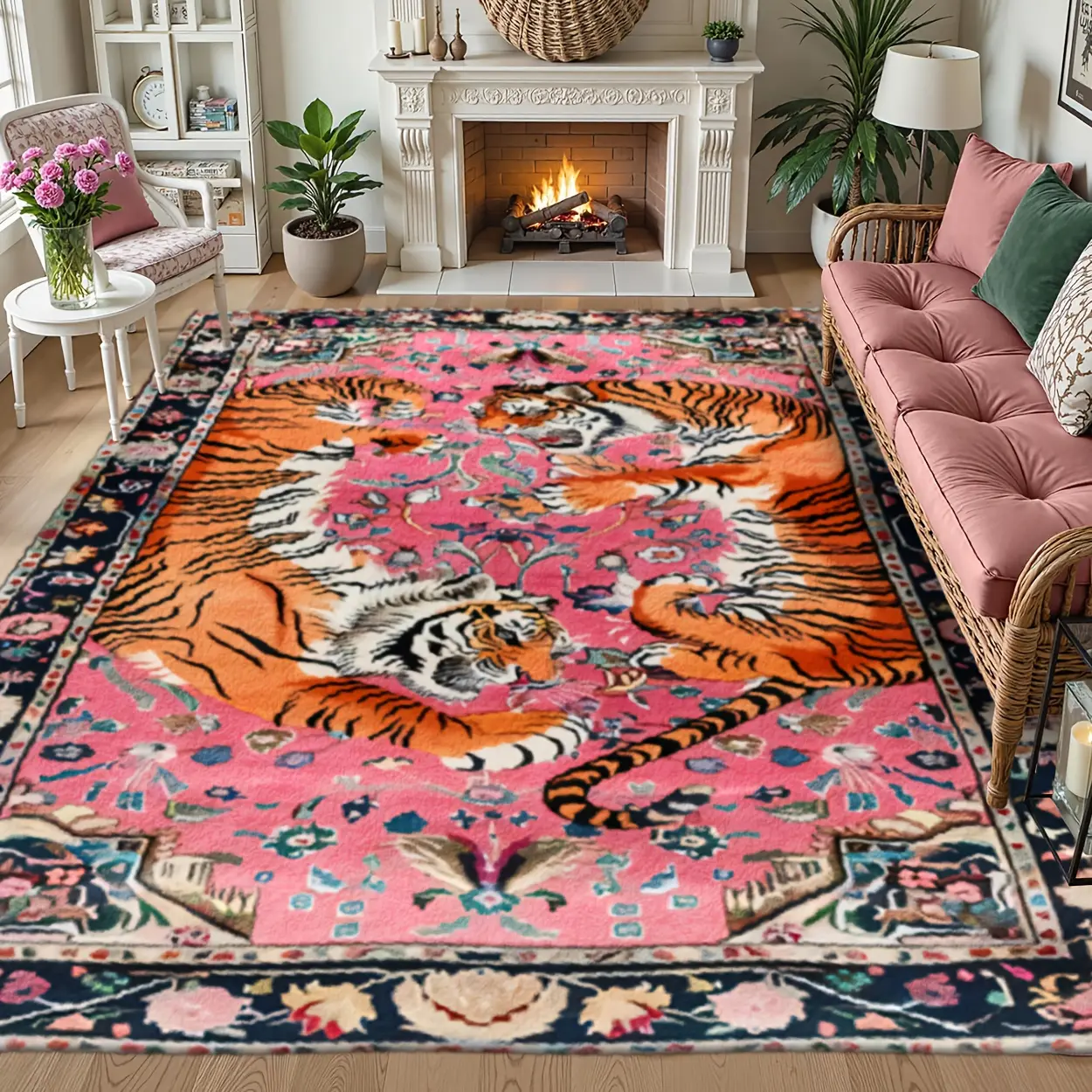 Multi-Use Household Carpet Rug - Rugs for Bedroom, Easy-to-Clean Machine-Washable Door Mat & Sofa Cushion for Living Room, Bathroom, Multiroom Use