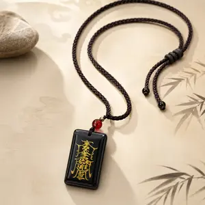 Wudang Inspired Blessed Amulet Necklace, Taoist Protection Pendant for Health, Love, Wealth, Career, Balance, Calm Energy, Confidence, Positive Intention, Good Luck, Harmony, Daily Wear Spiritual Jewelry Gift