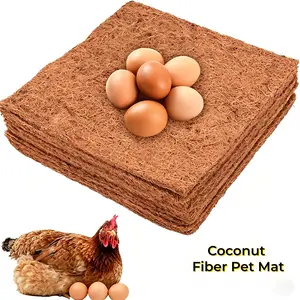 5PCS Thick Coconut Fiber Mat for Chickens, Birds & Reptiles | Natural Coir Bedding Pad for Nest Box, Breeding & Enclosure