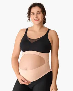 Momcozy CozySupport Ergonest Maternity Belly Band - 360° Support, Invisible Design, Adjustable for All Stages of Pregnancy, Thoughtful Gift for New Moms,-【B】