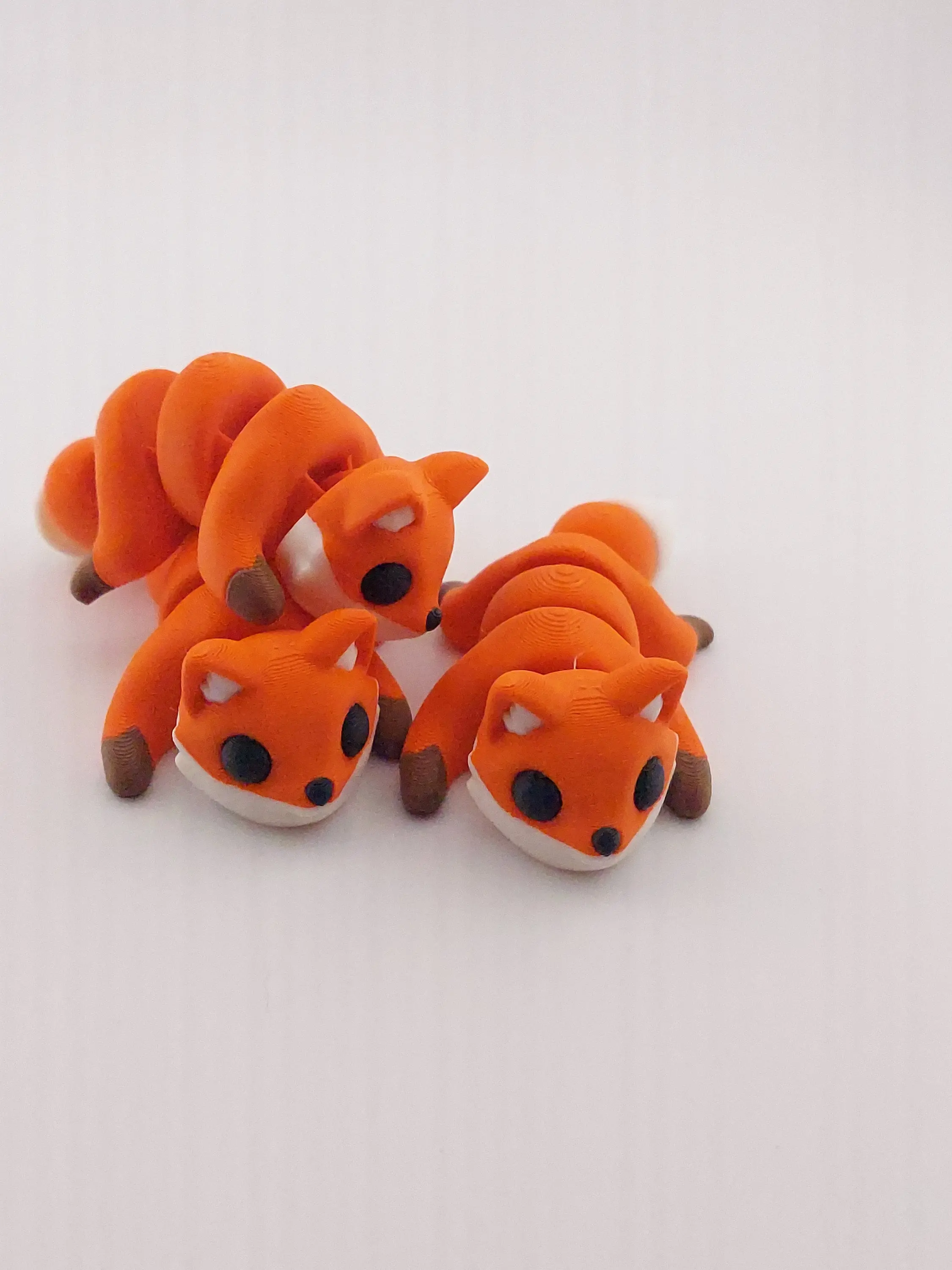 Articulated Painted Flexi Fox - 3D Printed Fantasy Creature