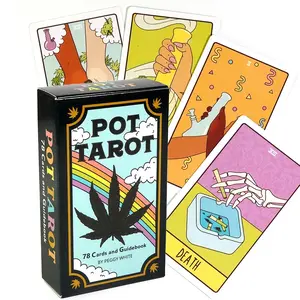 2026 New Pot Tarot Card Deck with 78 Pcs Card Deck Travel Version Pocket Size Witchy Beginner Pot Tarot Learning Tarots Cards