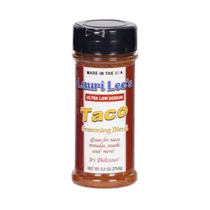 Lauri Lee's Ultra Low Sodium Taco Seasoning Blend - 3.5mg Sodium Per Serving - Made in USA - Delicious on Tacos, Seafood, Snacks, and More!