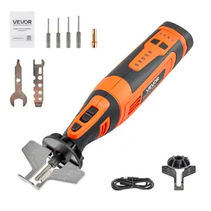 fathersdaygift  VEVOR Cordless Chainsaw Sharpener, 5-Speed Adjustable Electric Saw Chain Sharpener 5000-30000 RPM, Rechargeable Handheld Chainsaw Sharpening Tool with 4 Sharpening Heads Angle Guide Attachment
