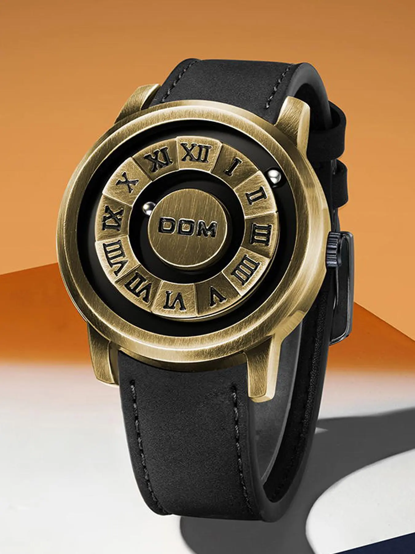 Men's Street Style Elegant Casual Round Dial Design Modern Analog Quartz Watch, Fashionable Wristwatch with Magnetic Levitation Function, Trendy Watch for Daily Life, Quartz Analog Watches, Quartz Wristwatches