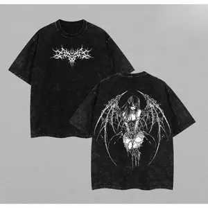 Gothic Y2k Anime Angel Cotton Hoodie, Angel Tee, Gothic Hoodie, Black Cotton Hoodie, 2k Clothing, Menswear Oversized Sweatshirts Tops,gym Fans, Clothing,gothes