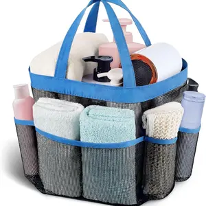 Mesh Shower Caddy Portable, Quick Dry Hanging Shower Tote Bag for College Dorm Room Essentials, Large Capacity Shower Caddy Dorm for Bathroom Gym Swimming