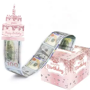 Surprise Birthday Party Theme Decoration Cash Pull Money Box, Holiday Party Atmosphere Setup Prop Gift Box, Unique Birthday Gifts, Fun and Festive Decor, Party Supplies, Party Favors