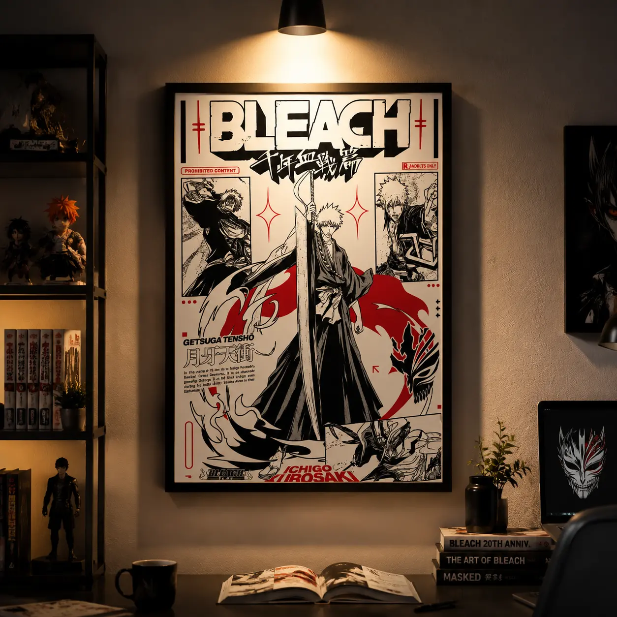 Ichigo Kurosaki Bleach 1000-Year Blood War Unframed Poster, Vintage Anime Wall Art Print, Home Decor for Living Room, Dormitory