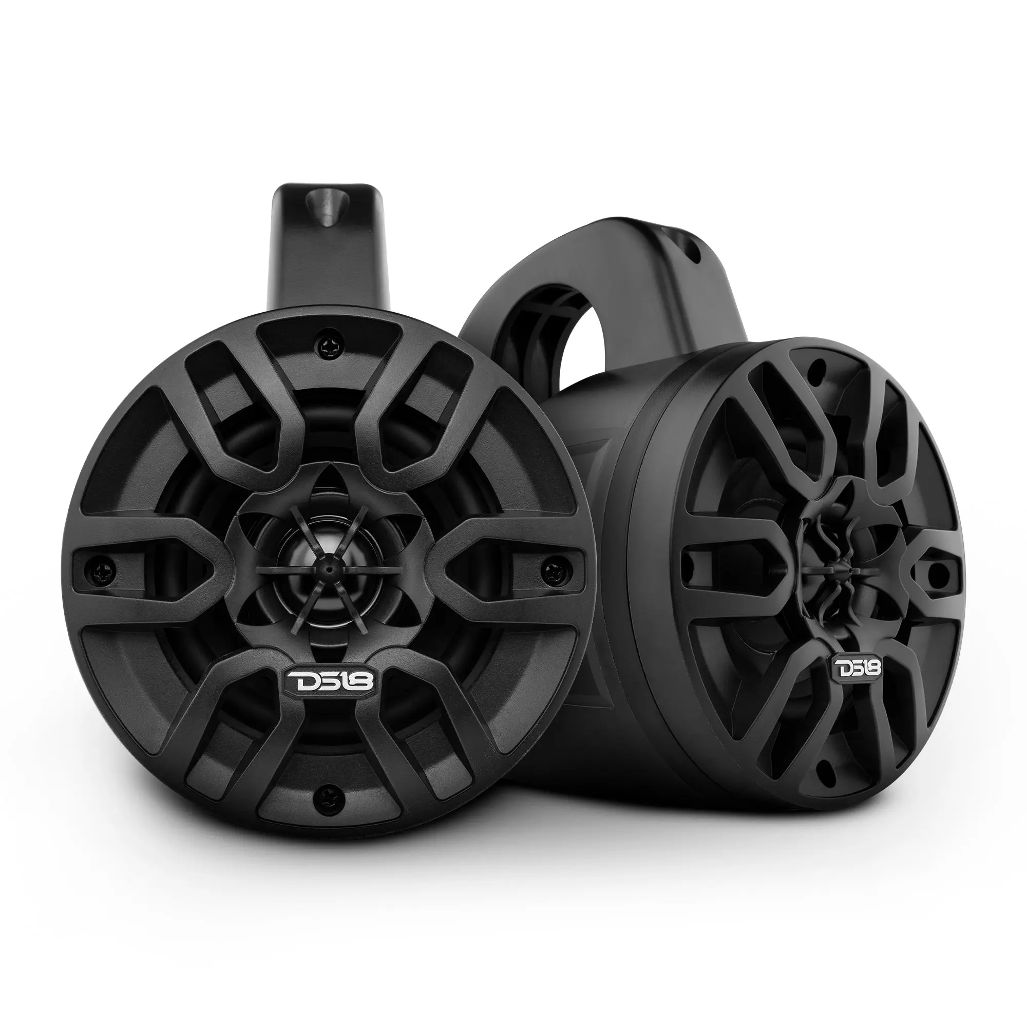 MP 4" Wakeboard Tower Speakers 50 Watts Rms -Black Audio Crystal