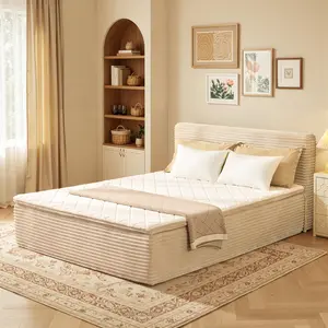 All-in-One Mattress & Bed Frame with Removable Headboard, Fiberglass Free, Medium Firm, Twin Full Queen Size, Ready in a Snap, Body Hugging Comfort, Mattress in a Box, No Assembly Required