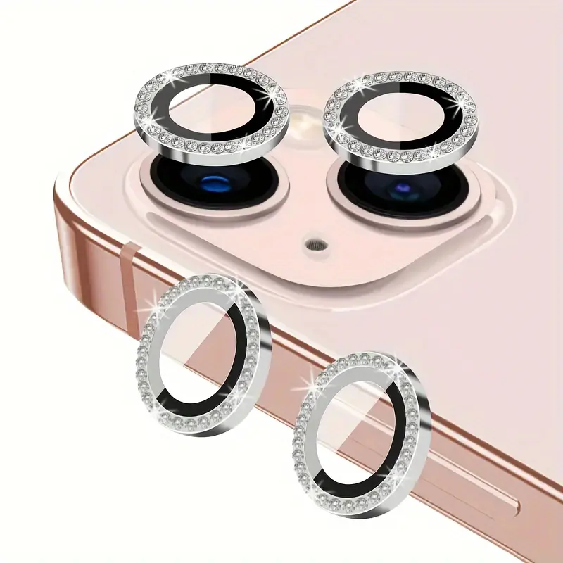 Diamond-Embedded Crystal Camera Lens Protector for iPhone 17-16 Pro Max,16E-14-15-13,16 Plus - Scratch-Resistant, Wear-Resistant, Stylish Smartphone Cellphone Handheld Devices Accessories (No Night Photography Impact)