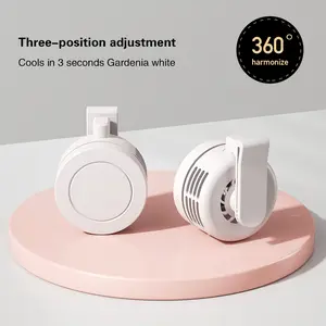 Mini Wearable Waist Fan – 360° Rotating Bladeless Airflow, USB or Battery Operated, Hands-Free Cooling for Hiking, Farming, and Camping