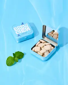 All Natural Chewing Gum | Sugar Free, Lifts Surface Stains | Built-in Mirror Tin | Classic Mint