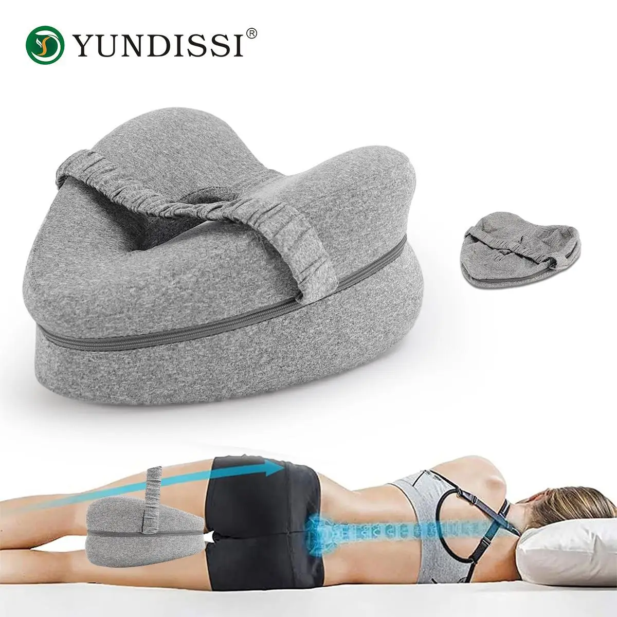 Memory Foam Knee Pillow, 1 Count Sleeping Leg Pillow, Leg Support Cushion for Side Sleepers & Women, Cool Bedroom Accessories, Travel Pillow, Travel E