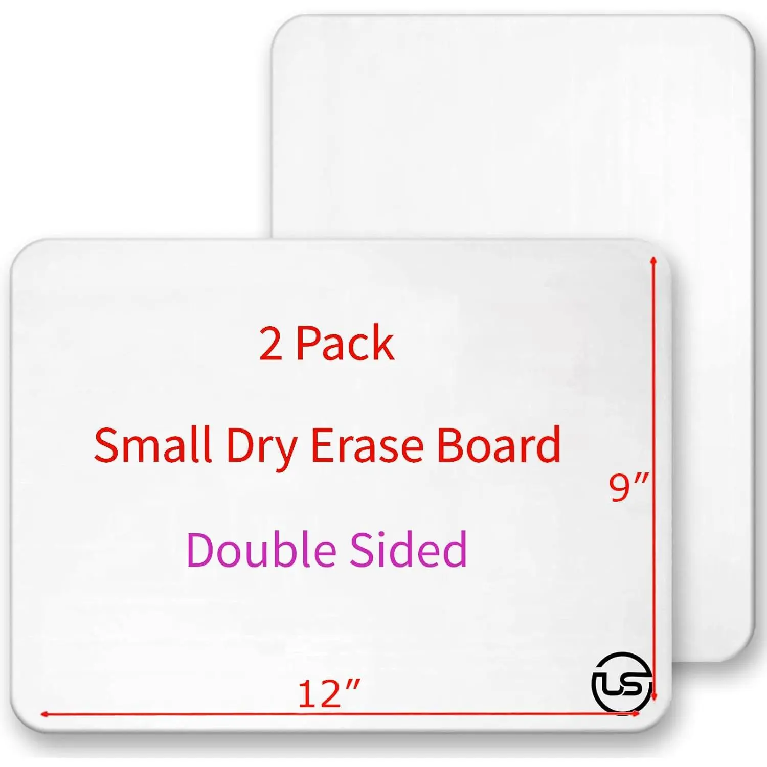 Small Dry Erase Board 9x12 (2 Pack) - Mini White Board for  & Students, Double-Sided Portable Whiteboard Small Dry Erase Board for Classroom, Office &  Learning