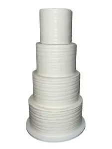 FromJennWithLove Textured 4 Tier 24in Fake Wedding Cake for Event Planners and Milestone Events