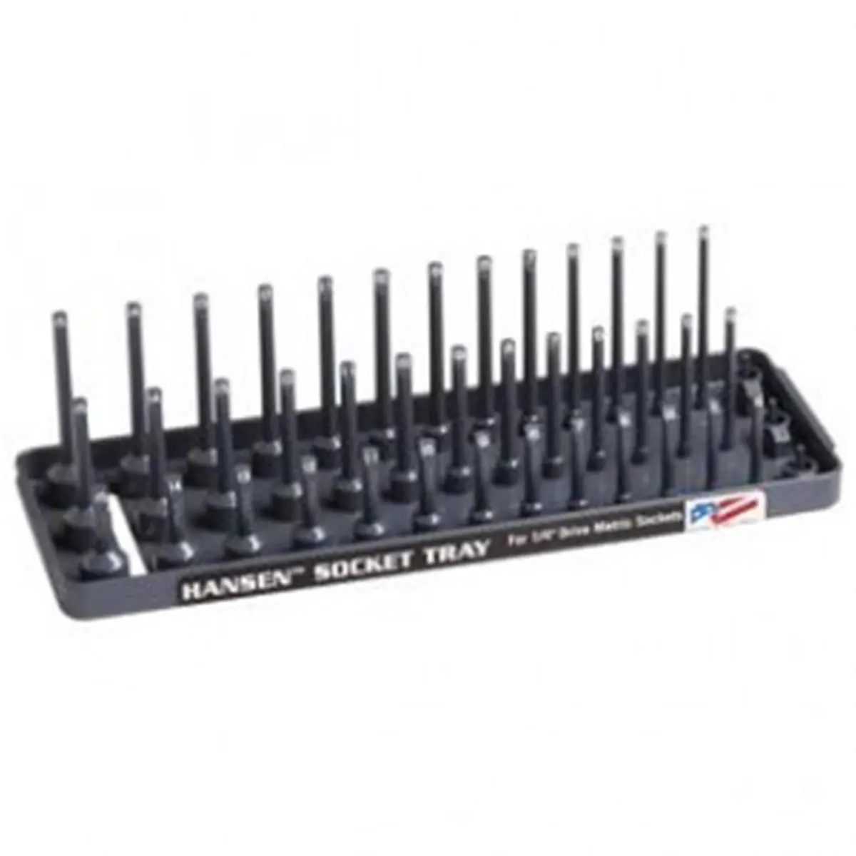 212 MAIN Gray 0.25 in. Metric 3-Row Deep Drive Socket Tray - Marked with Socket Size for Quick ID, Organize Work Station Tools, Ideal for Home Improvement & Electrical Equipment, Drive Sockets