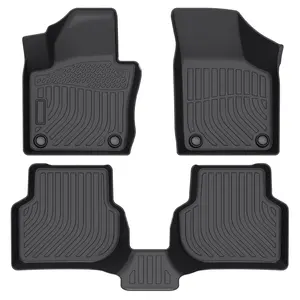 KELCSEECS Volkswagen Jetta 2012-2018 2019-2026 VW Floor Mats & 2019-2026 Cargo Liners All-Weather TPE Front & Rear Row & Trunk Mats  Accessories Non-Slip Custom Fit Waterproof Easy Clean Eco-Friendly Safe Durable 3D Laser Scans