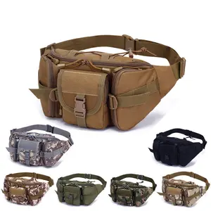 Outdoor sports waterproof waist bag, multi-functional chest bag for fishing, unisex camouflage waist bag for playing PUBG