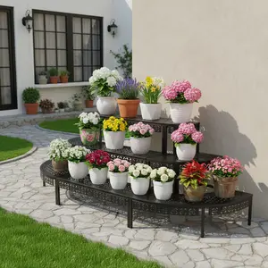 3 Tier Plant Stand with High Load Capacity for Cafe Bar Home Shoe Organizer home essentials