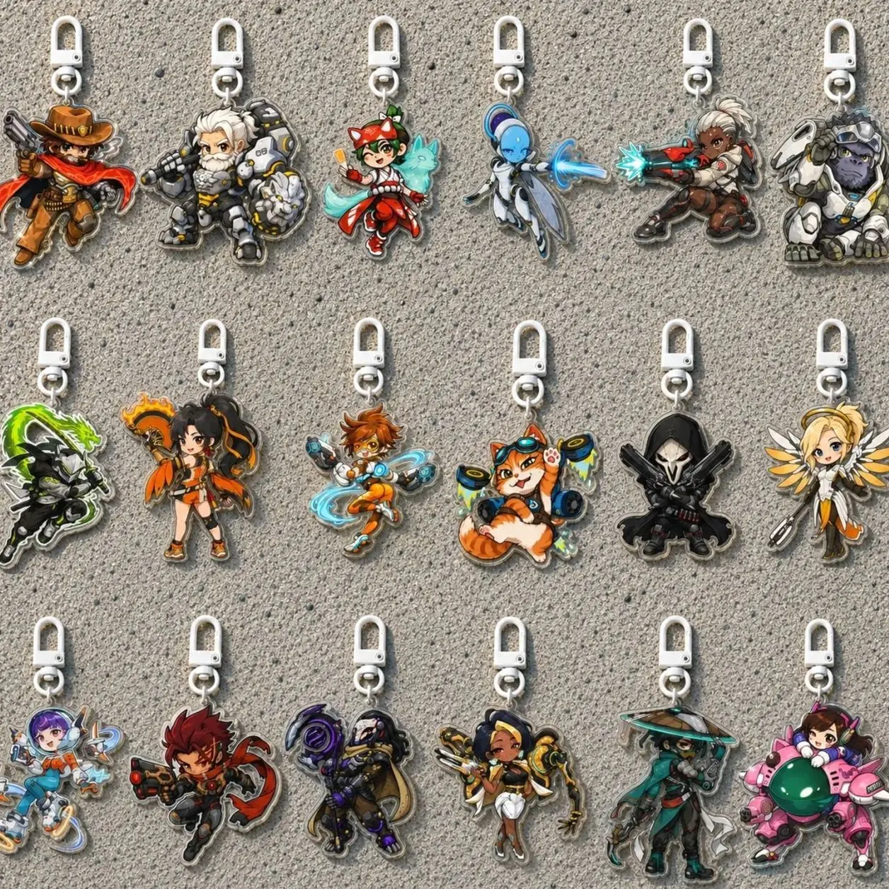 Overwatch Acrylic Keychain Collection, Gamer Gift