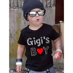 Boys Cotton T-Shirt Gigi S Boy Print Casual Short Sleeve Tee Summer Tops for Kids