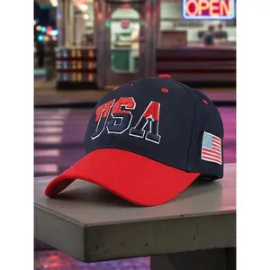 American Flag Embroidered Baseball Cap - 250th Anniversary 4th of July Patriotic, Adjustable Strap, Durable Fabric, Low Profile, Sports Outdoor, Blended Color Full Style, USA-Made Adjustable Hat