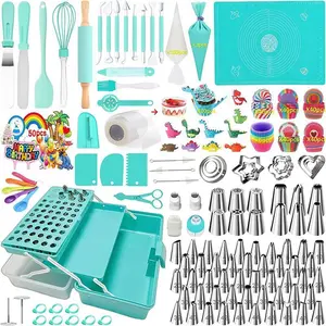 488PCS Cake Decorating Set with Storage Box – Frosting Tips, Piping Bags & Baking Tools Kit