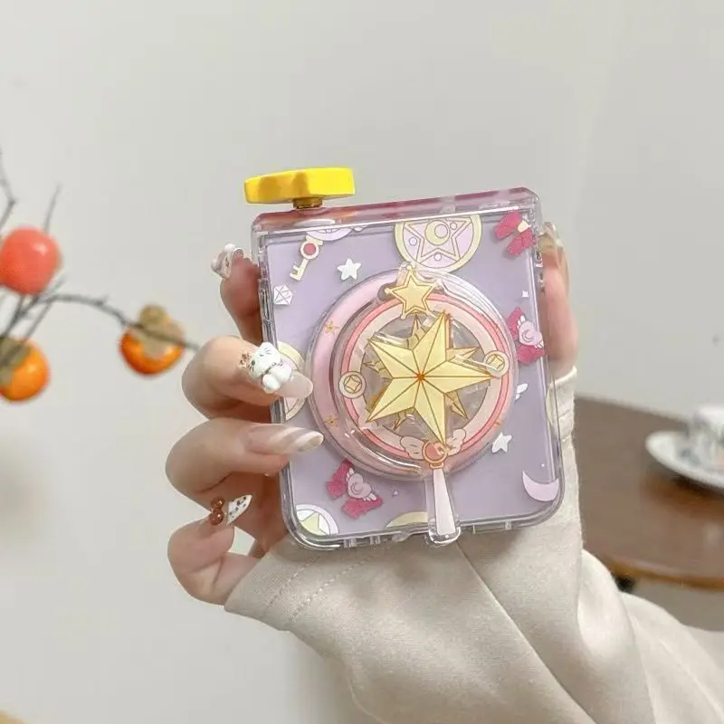 Cute Japanese-Korean Style Magnetic Stand Phone Case, Protective Phone Cover for Samsung Galaxy Z Flip 5-6-7 New Models, Galaxy Z Flip 6