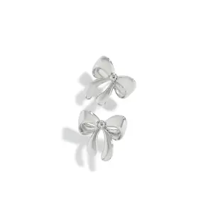 Tamara Bow Tie Earring - Silver
