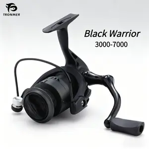 Heavy Duty Saltwater Spinning Reel - Ultra-Smooth Long Cast Design with Stainless Steel Spool, Ergonomic Handle & Anti-Corrosion Black Finish, Precision Fishing Gear for Harsh Conditions