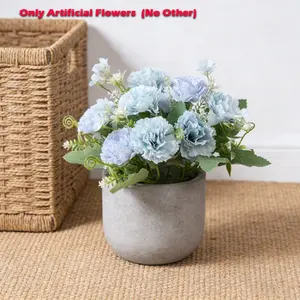 10pcs blue carnation Plastic artificial Flowers blue Fake Flowers Plastic Carnations blue Flowers for Wedding Centerpieces Bridal Shower for Dining Table Home Party Birthday Decor
