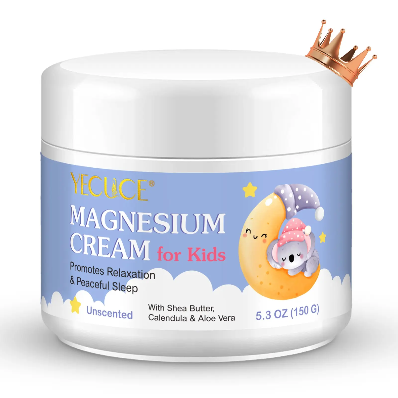 YECUCE Children's Magnesium Oil Cream, Skin Care Products, Newborn Infant Toddlers, fragrance-free, with safe, gentle ingredients that care for baby's skin, soothe, relax, moisturize, Suitable for all skin types