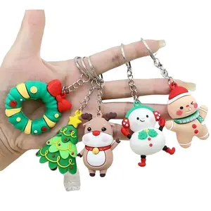 Holiday Ornaments Christmas Keychain Doll Pendant Silicone Festive Gift for Friends and Family 4.1cm-6.4cm Length 2.8cm-4.9cm Width Soft Flexible Texture Perfect for Christmas Presents