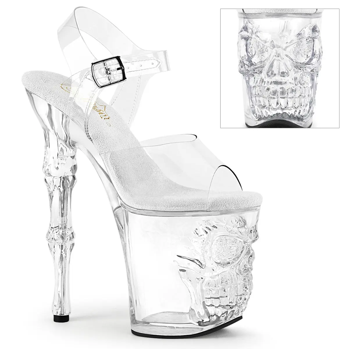 8 Inch Heel RAPTURE-808 Clear