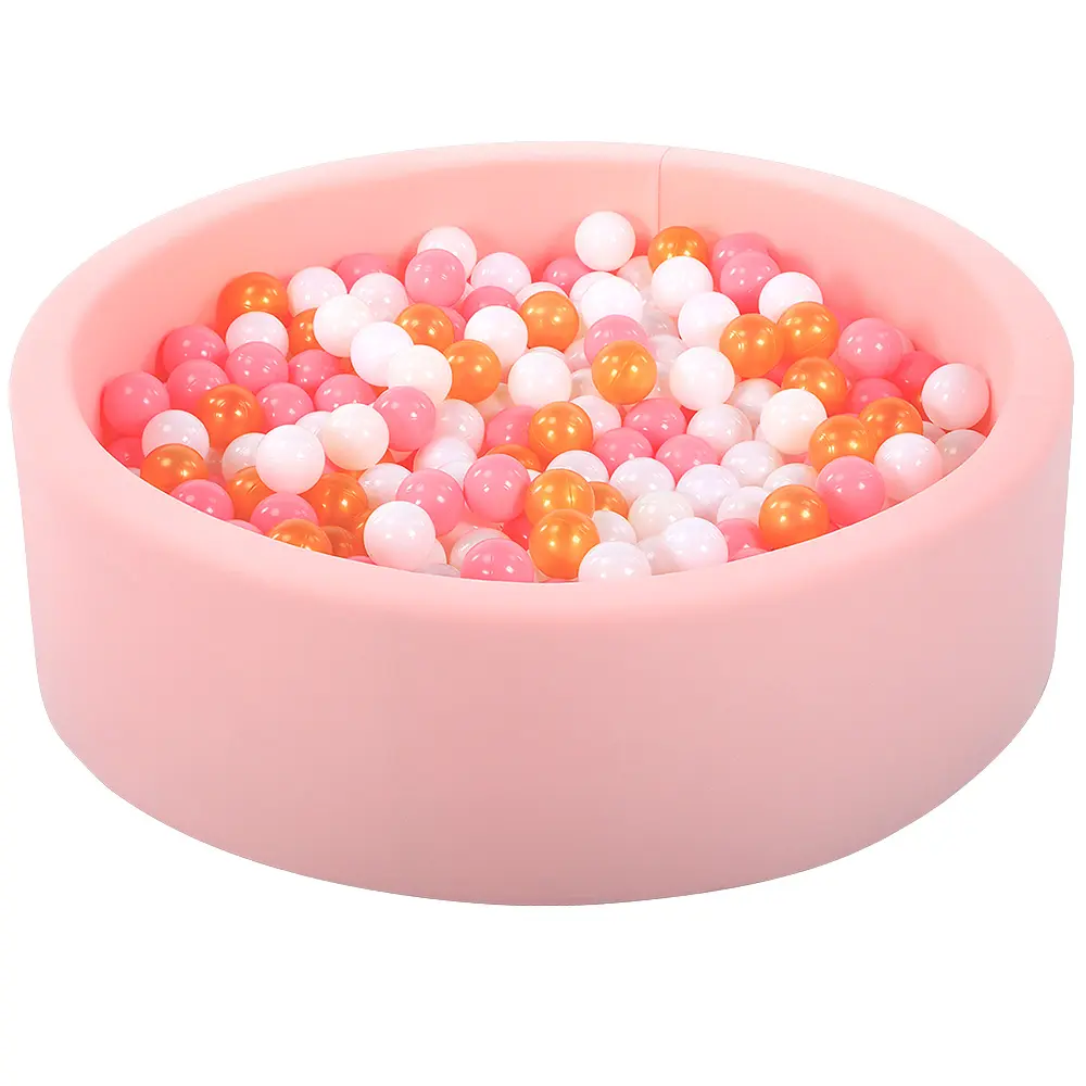 JungleDove Soft & Comfortable Blush Pink Plush Fabric Ball Pit for Girls (4-6 Years), Hassle-Free Maintenance Sensory Indoor Play Area, Spacious Manageable Indoor Toy, Great Birthdays Gift Idea (Balls Not Included)