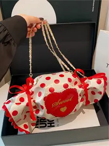 This adorable candy-shaped shoulder/crossbody bag is a unique and creative design, perfect for girls, women, college students, young professionals, and office workers. It's also a great accessory for any outfit.