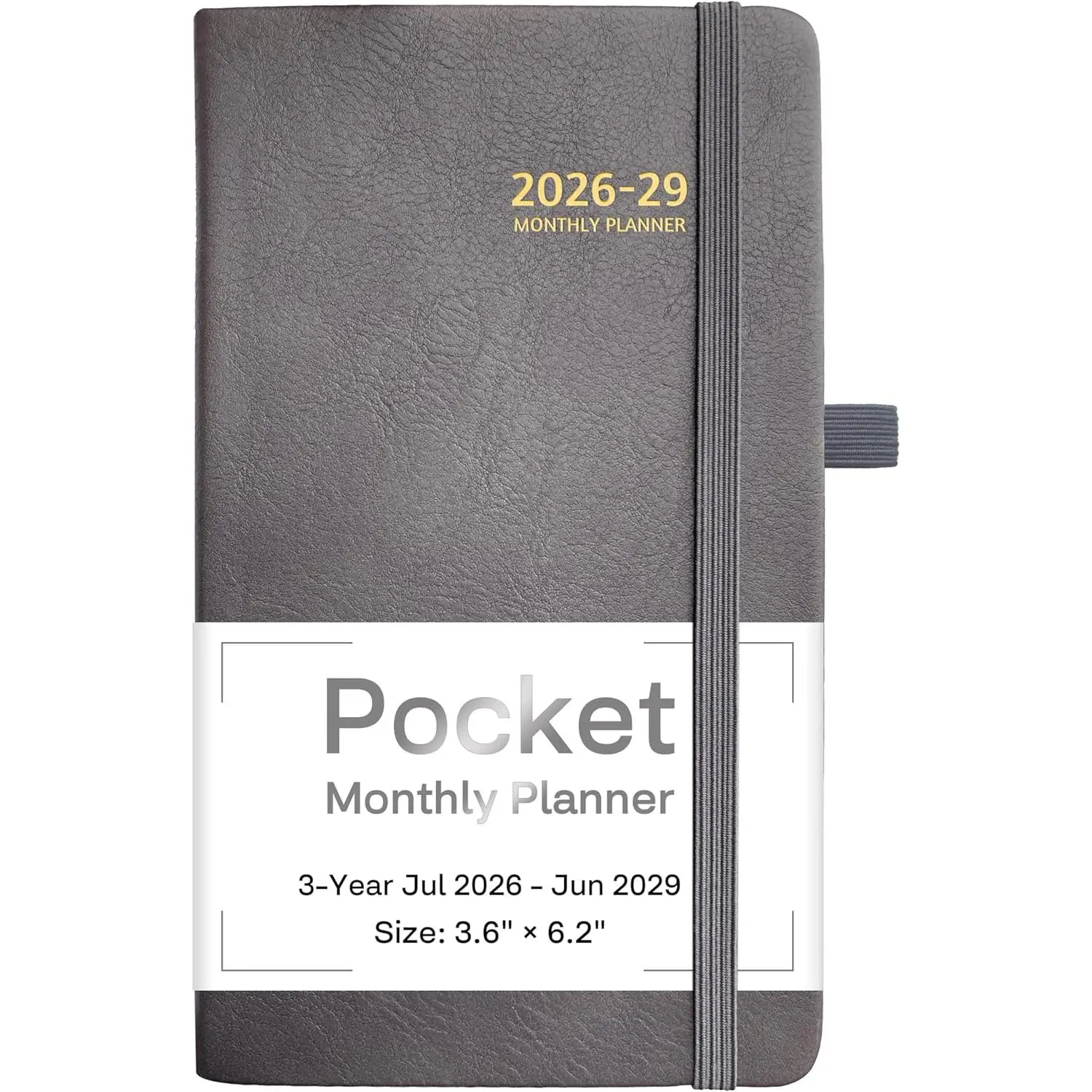 2026-2029 Pocket Monthly Planner, 3 Year Calendar 2026-2029, 6.2'' x 3.6'' x 0.67'', Small Calendar 2026, 36 Months from Jul 2026 - Jun 2029, Hardcover,  Pocket, Thick Paper, Lightweight to carry