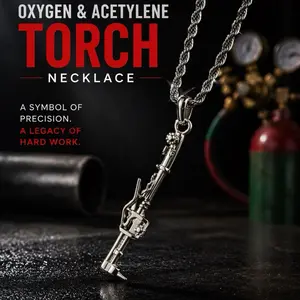 ️ Oxygen & Acetylene Torch Necklace – Welders’ Edition
