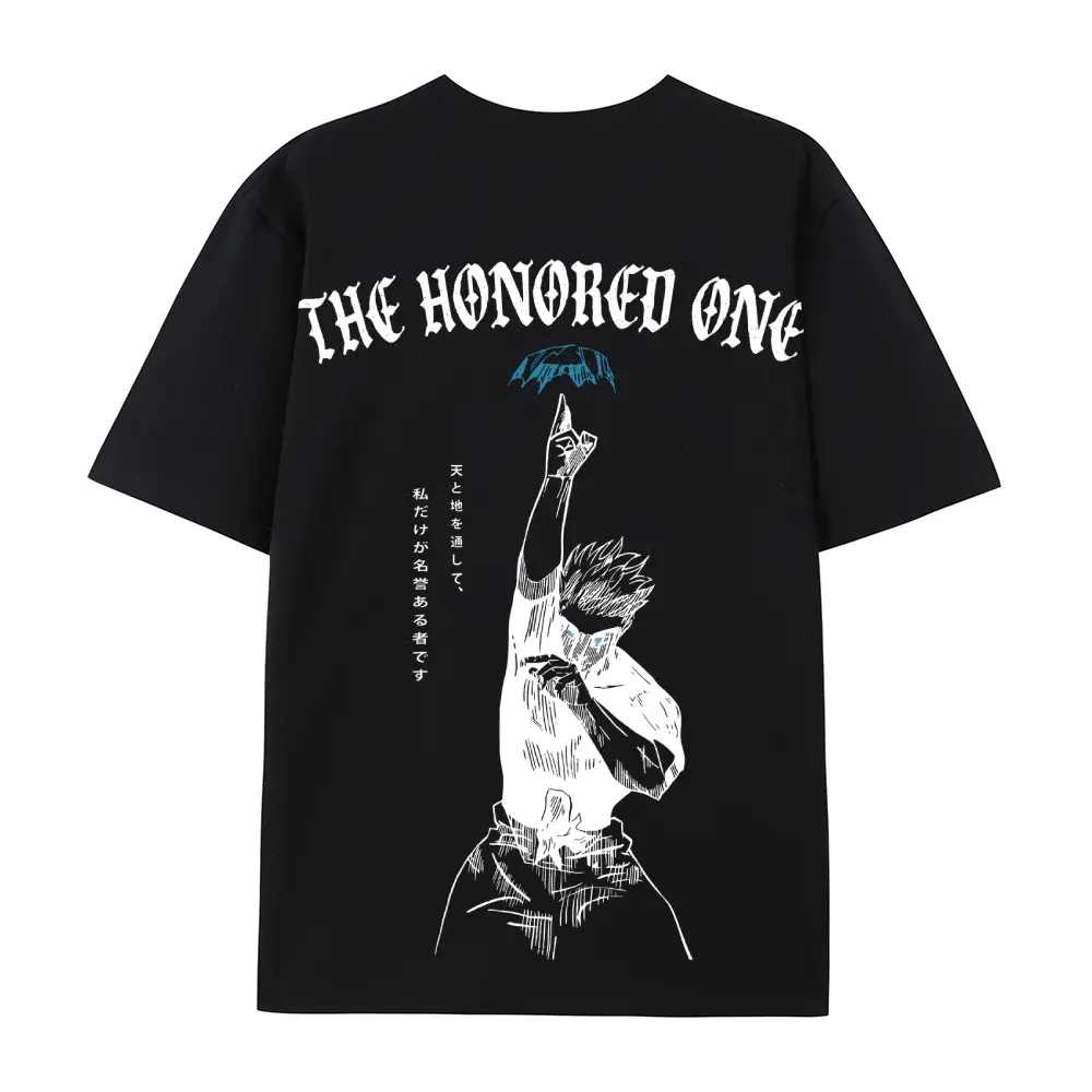 Jujutsu Kaisen Anime Tee Gojo Satoru and Sukuna Eyes Graphic Cotton Tshirt Unisex Streetwear Couple Gift Top