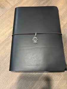 A5 Black Licorice Leather Journal for planners, journals, sketches