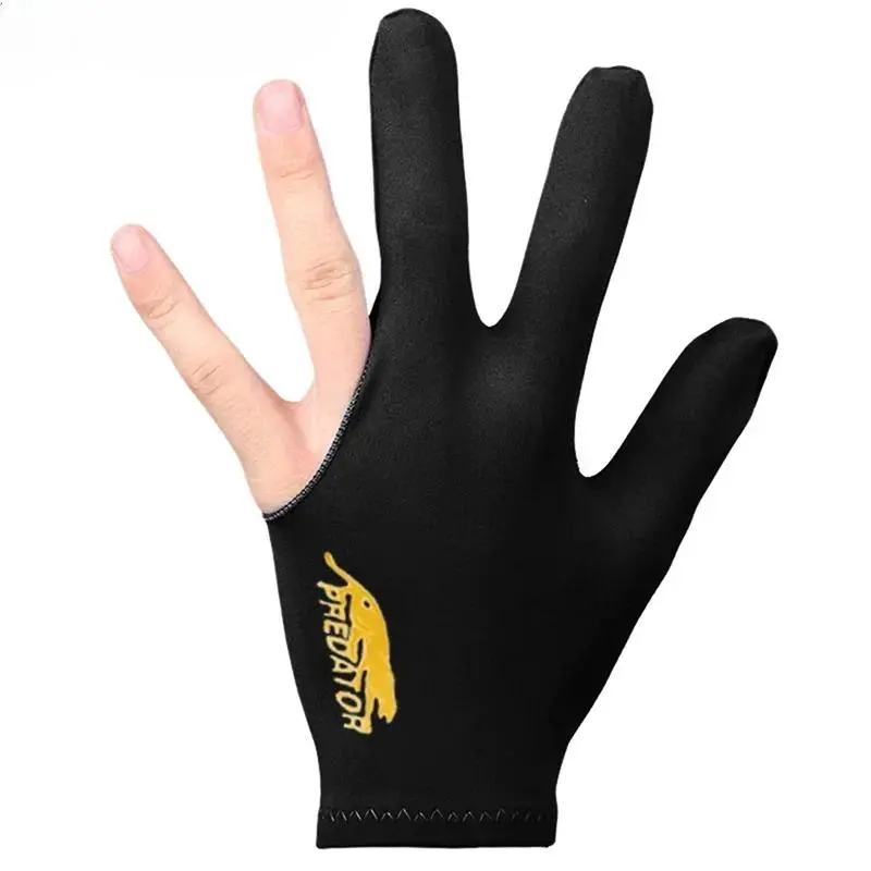 1 PCS High Quality Pro Snooker Billiard Cue Glove Pool Left Hand Open Three Finger Accessory Billiards Accessories Fitness Sport Accessories for Men and Women